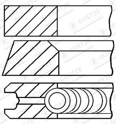 GOETZE SEKMAN 601/602/604 87.00 mm 2.5 * 2 * 3 (A0020305324)