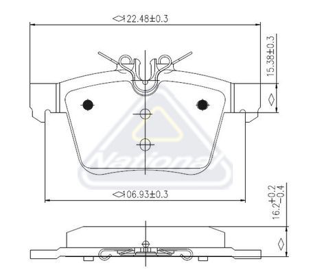 HELLA PAGID ARKA FREN BALATASI. W205. T25353 (A0004203602)