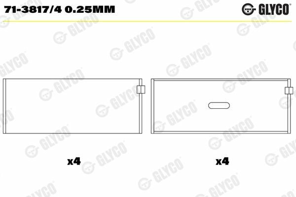 GLYCO KOL YATAK. M102-111-601. 0,25. TAKIM. (A1020384511)