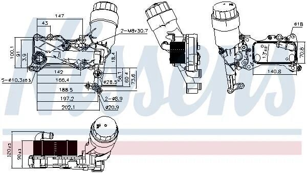 NISSENS YAĞ SOĞUTUCUSU + FİLİTRE KOMPLE  651 (A6511801310)