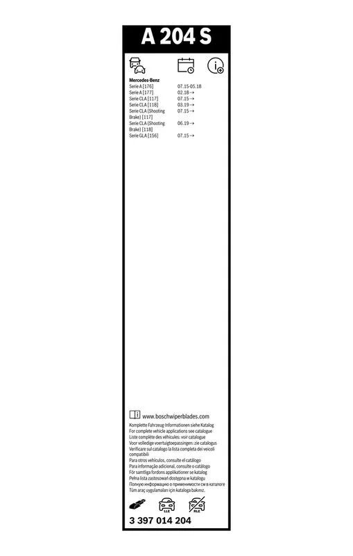 BOSCH SİLECEK  TAKIM FLAT 117/118/156/176/177  A/CLA SERİ (A1768204300)