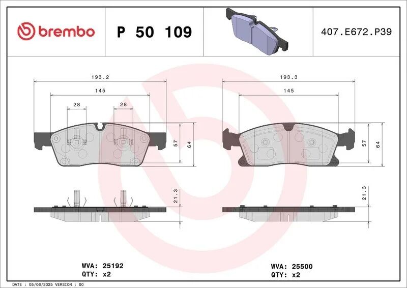 BREMBO ÖN FREN BALATASI. W166-292. 4 MATIC. (A0004209600)