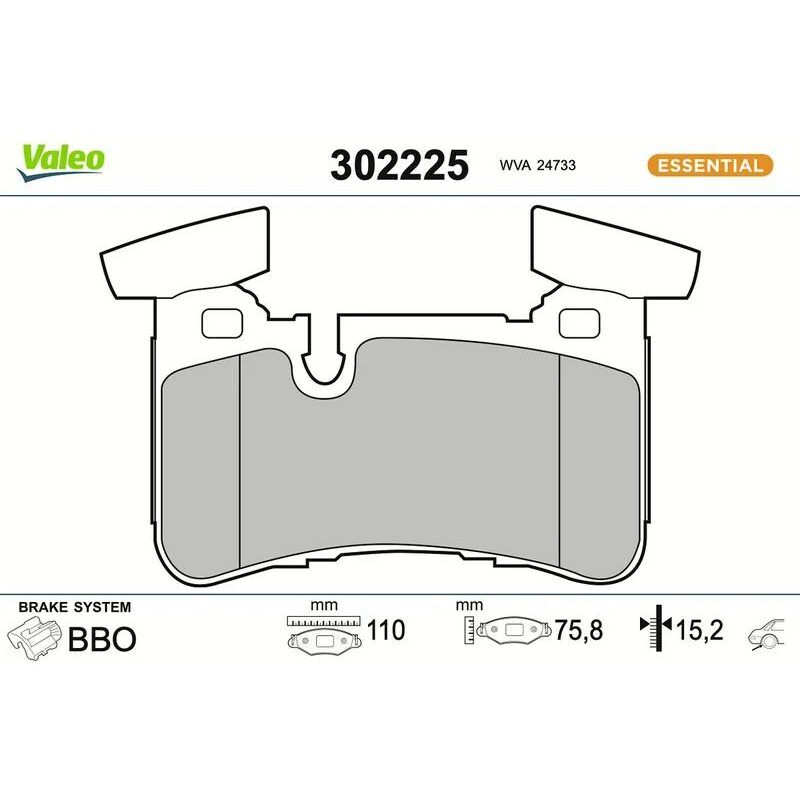 VALEO FREN BALATASI 204/218/63 AMG ARKA KULAKLI (0004203400)