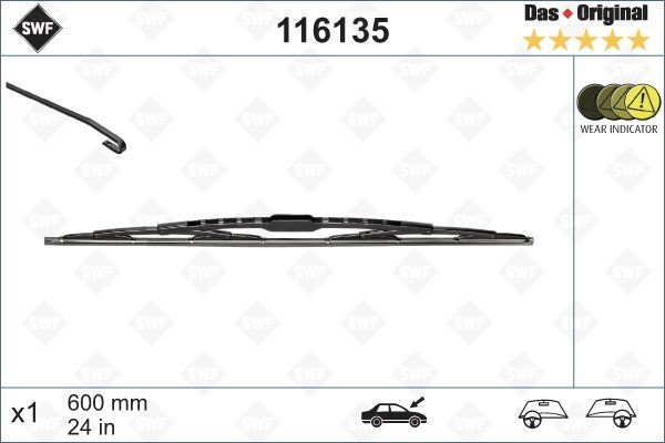 SWF SİLECEK, (600 mm) MERCEDES 190,190D, C-KLAS (ST)  (A1248201145)