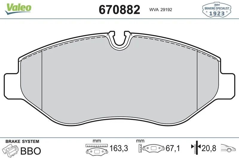 VALEO FREN BALATASI SPR 906/907/447 CRAF. ÖN 315/639 Y.M (A0054207020)