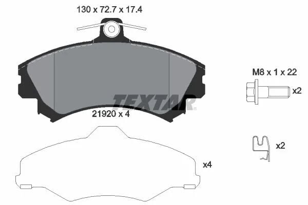 TEXTAR FREN BALATASI SMART ÖN FORFOUR (A4544200920)