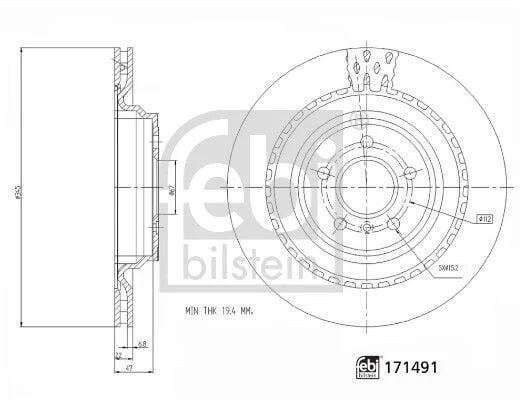 FEBI FREN DİSKİ 166/292 ARKA 4 MATIC (A1664230212)