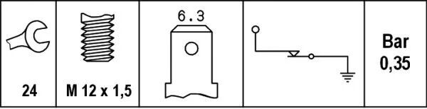 HELLA YAĞ MÜŞÜRÜ 602 SPR. M 10 > 0045452614 (A0045452614)