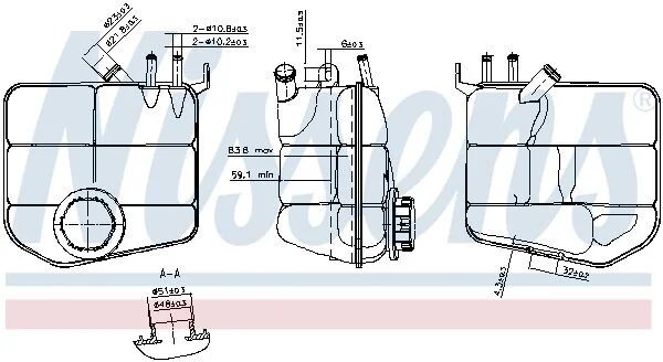NISSENS RADYATÖR SU DEPOSU R52 R53 (17137529273)