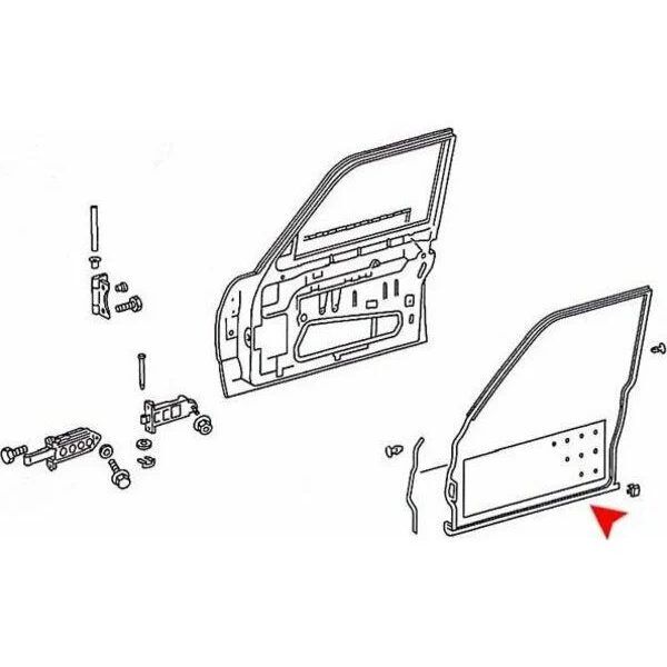 KYBURG KAPI LASTIĞI ÖN SOL W123 (A1237201578)