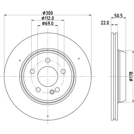 BOSCH FREN DİSKİ ARKA W205/W213/W238/W253 (0986479H50)