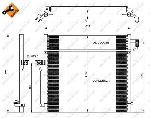 NRF KLİMA RADYATÖRÜ 166/292 (A0995000002)