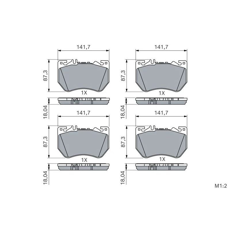 BOSCH FREN BALATASI 206 ÖN 4 MATIC (A0004200404)