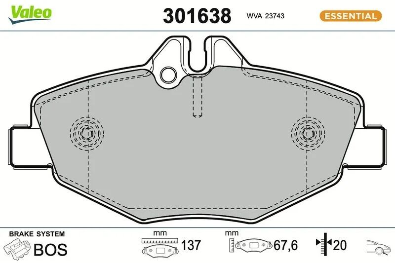 VALEO FREN BALATASI 211 ÖN (A0034209920)