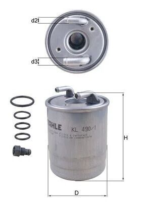 MAHLE KNECHT YAKIT FILTRESI M642 M651 W906 (A6420920401)