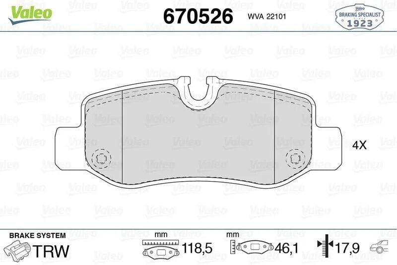 VALEO FREN BALATASI 447 ARKA VİTO (A4474200120)