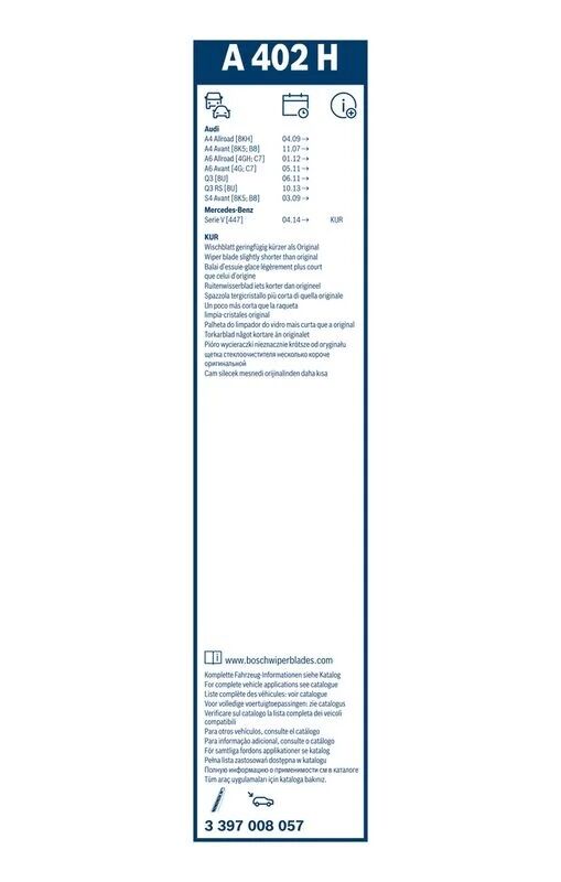 BOSCH SİLECEK ARKA  FLAT 447 VITO  A4 2008-2015 STW (A4478203300)