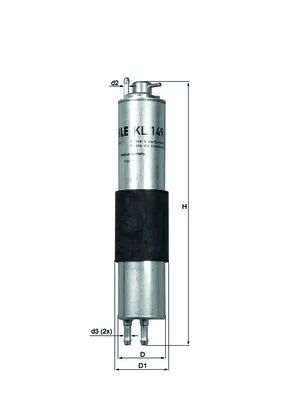 MAHLE KNECHT YAKIT FILTRESI E46 M54 N40 42 45 46 (13327512019)