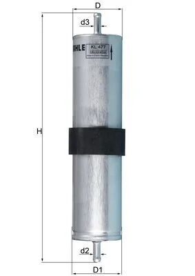 MAHLE KNECHT YAKIT FILTRESI MINI DIESEL SAĞ 50 ONE D (13327787477)