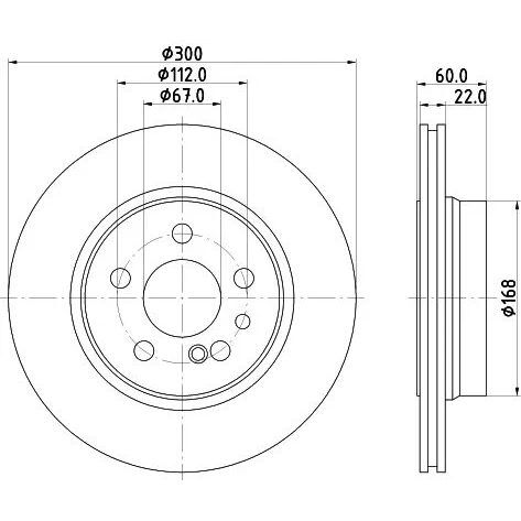 HELLA PAGID ARKA FREN DİSKİ. W140-220. S400-500-600. (711)