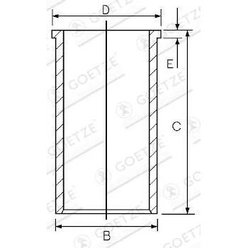 GOETZE SİLİNDİR GÖMLEĞİ  601/604 87 MM STD (A6010110010)
