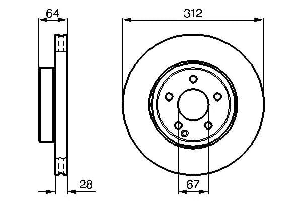 BOSCH FREN DİSKİ  211 ÖN  E 320 (A2114210912)