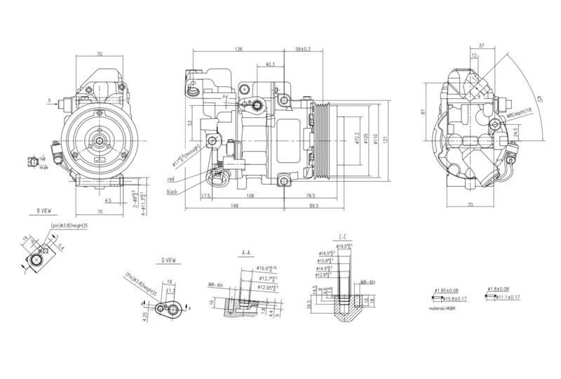 HELLA KLİMA KOMPRESÖRÜ 168/414 (A0002309411)