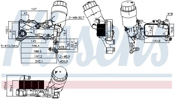 NISSENS YAĞ SOĞUTUCU (KOMPLE) W204/W212 (A6511801310)