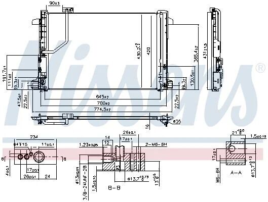 NISSENS KLİMA RADYATÖRÜ 204/212 (A2045000654)