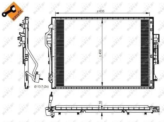 NRF KLİMA RADYATÖRÜ 221(YENİ MODEL) (A2215000554)
