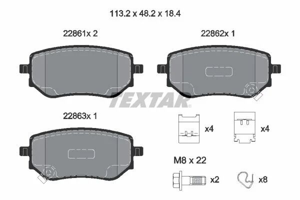 TEXTAR FREN BALATASI 470 ARKA  X CLAS / NAVARA 2015- (A4704230600)
