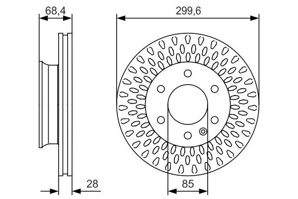 BOSCH FREN DİSKİ  SPR.ÖN 906 / 907 / CRAFTER (A9064210012)