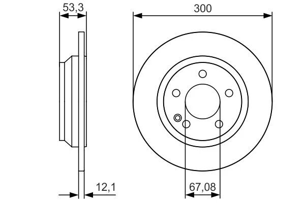 BOSCH FREN DİSKİ  VIANO 447 ARKA  111/114/116 CDI (A4474230012)