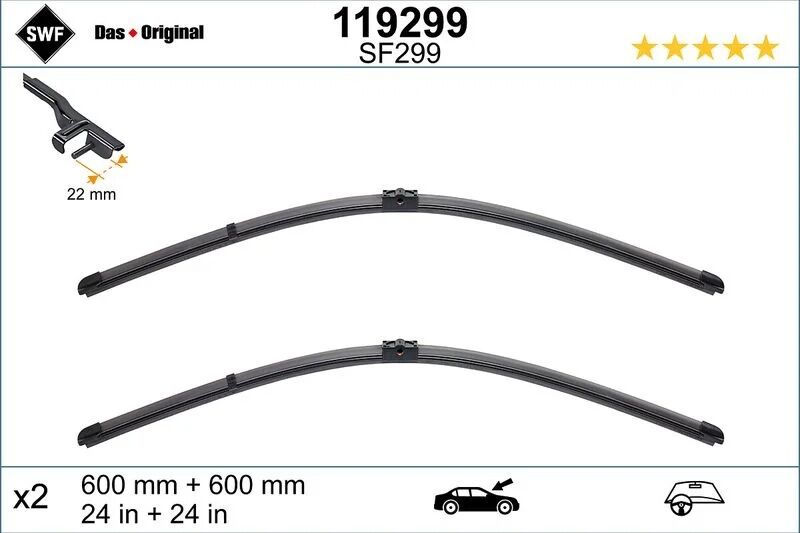 SWF SİLECEK  TAKIM FLAT 204    60+60 CM    Y.M. (A2048201145)