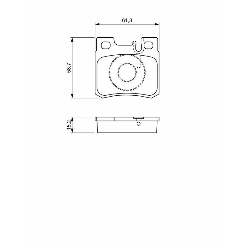 BOSCH FREN BALATASI 210 ARKA ÇİFT PİMLİ (A0014209520)