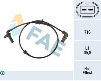 FAE SENSÖR ABS 212/218 ÖN SAĞ (A2125400217)