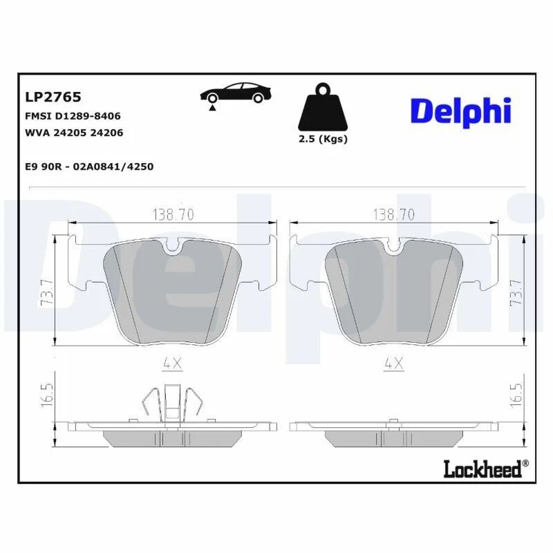 DELPHI ÖN FREN BALATASI W216/W220/W221 (A0044207520)