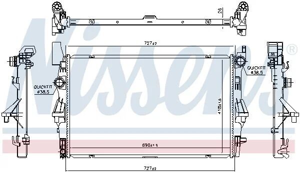 NISSENS SU RADYATÖRÜ W447 2014 VITO 109 1 6 (A4475010101)