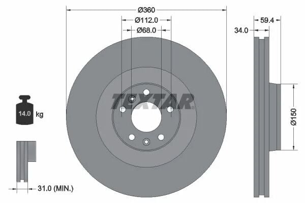 TEXTAR BALATA FİŞİ  SPR 906/907 ÖN/ARKA  / CRAFTER TK. (A9065401517)