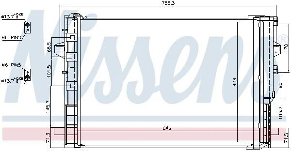 NISSENS KLİMA RADYATÖRÜ 176/246 (A2465000454)
