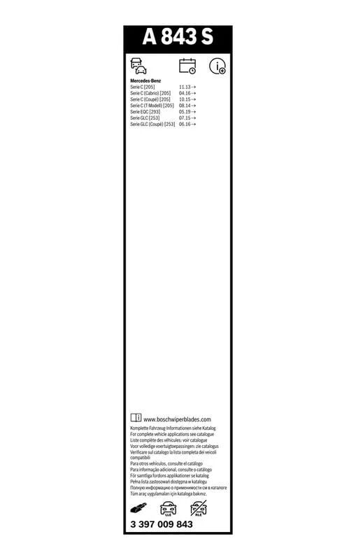 BOSCH SİLECEK  TAKIM FLAT 205/293 EQC      55+55 CM (A2058205700)