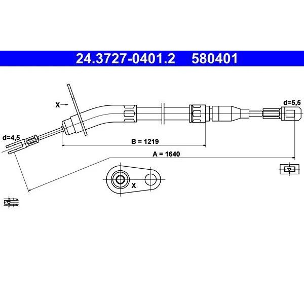 ATE EL FREN TELİ 123 ARKA SOL (A1234200485)