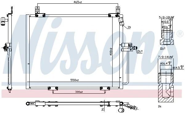 NISSENS KLIMA RADYATÖRÜ W124 545×442X26 (A1248301970)