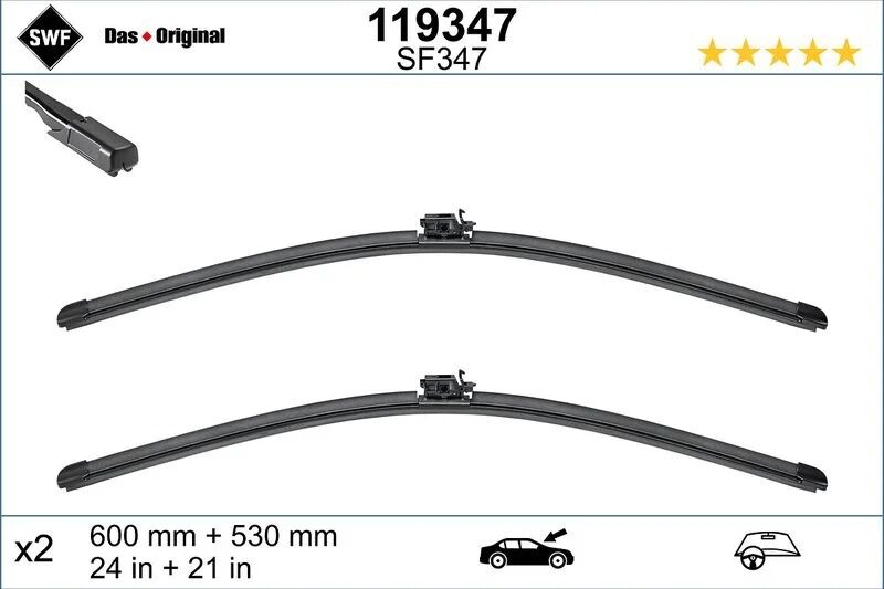 SWF SİLECEK TAKIM FLAT W247/243 GLB/EQB 60+53 CM (A2478201202)