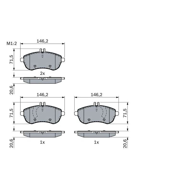 BOSCH FREN BALATA SETİ W204 (A0074205620)