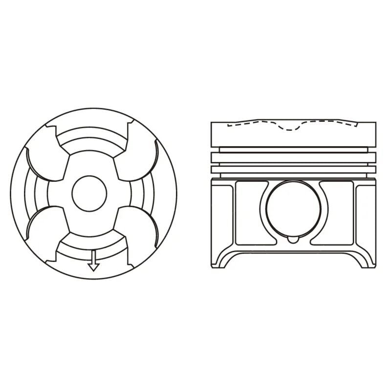 KOLBENSCHMIDT PISTON M606 87.00 28 PIM (A6010300117)