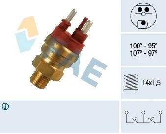 FAE HARARET MÜŞÜRÜ 100-110C ( ÜÇLÜ KIRMIZI) CONTALI (A0065454224)