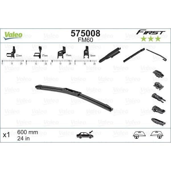 VALEO Valeo Silencio X-TRM Flat Blade VM391 (X2) (600+600 mm) MERCEDES C CLASS (09 - ) (574491)