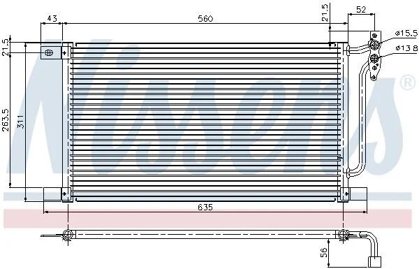 NISSENS KLIMA RADYATÖRÜ E46 E83 M47N M57N 560×311X16 (64538377648)