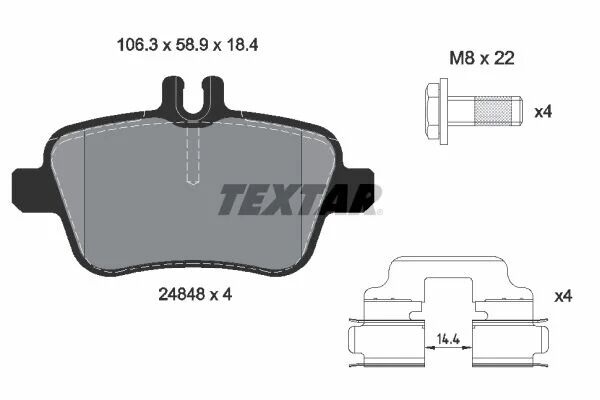 TEXTAR FREN BALATASI 117/156/176/246  ARKA (A0064207920)